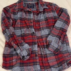 Denim & Flower Red and Blue Plaid Button Down Shirt sz8